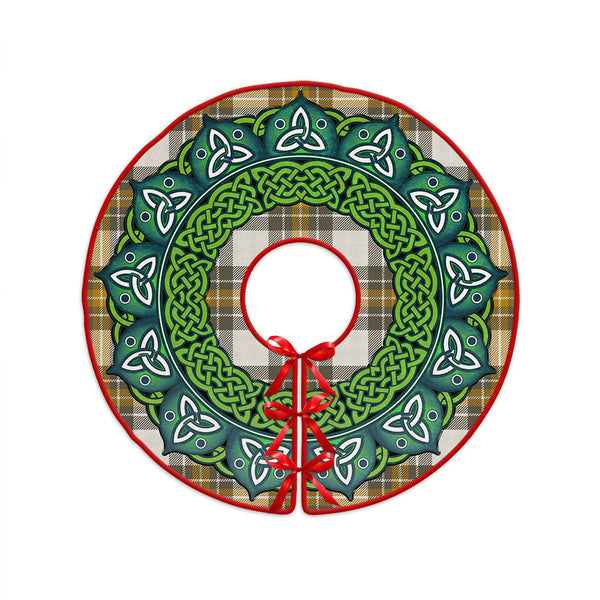 Burns Ancient Clan Badge Tartan Christmas Tree Skirt Heritage Holiday Decor