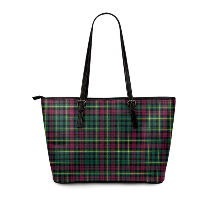 Burns Heritage Modern Tartan Leather Tote Bag