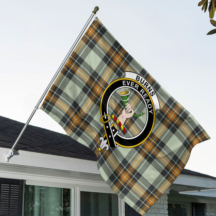 Burns Modern Clan Badge Tartan House Flag