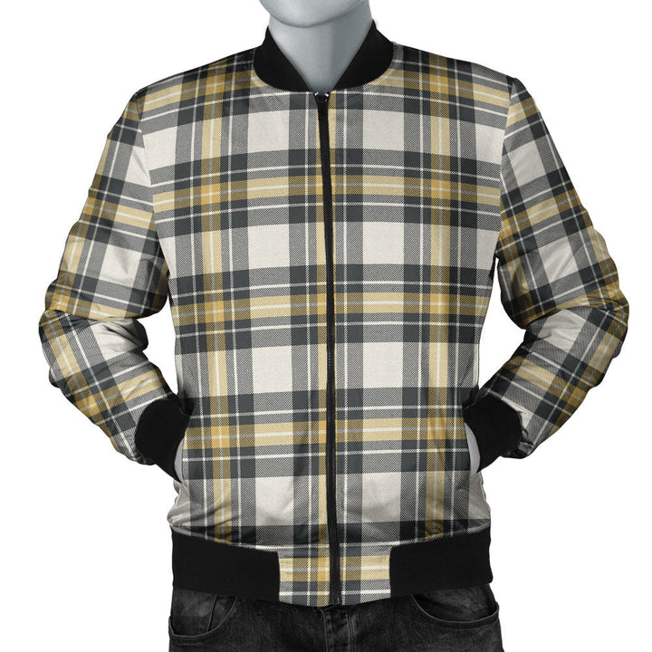 Burns Weathered Clan Badge Tartan Bomber Jacket
