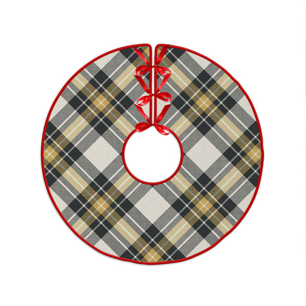 Burns Weathered Clan Badge Tartan Christmas Tree Skirt