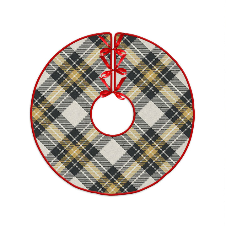 Burns Weathered Clan Badge Tartan Christmas Tree Skirt