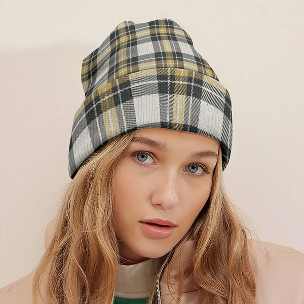 Burns Weathered Clan Badge Tartan Knitted Beanie