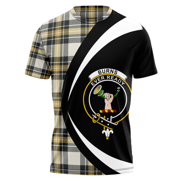Burns Weathered Clan Badge Tartan T-Shirt Circle Style Personalized