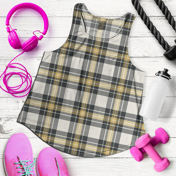 Burns Weathered Clan Badge Tartan Women Racerback Tank Top