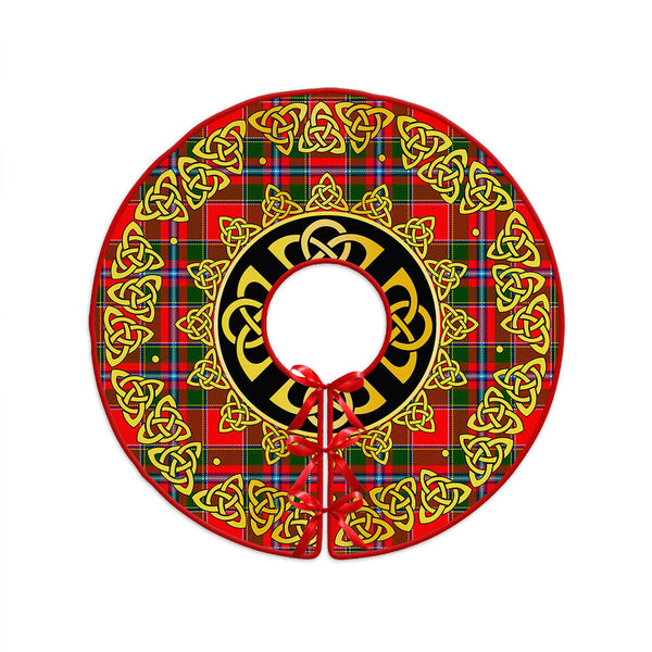 Butter Clan Badge Tartan Christmas Tree Skirt Golden Celtic Heritage