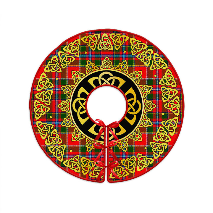 Butter Clan Badge Tartan Christmas Tree Skirt Golden Celtic Heritage