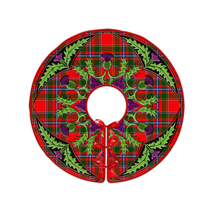 Butter Clan Badge Tartan Christmas Tree Skirt Scottish Thistle Design