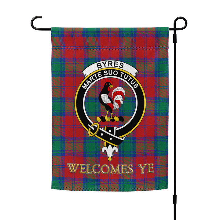 Byres Clan Badge Tartan Garden Flag