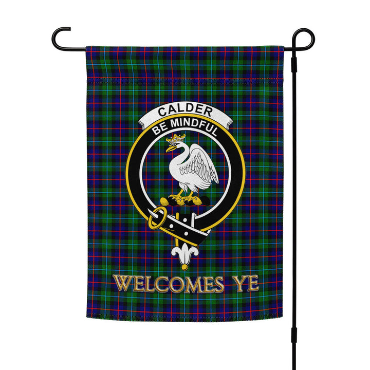 Calder Clan Badge Tartan Garden Flag