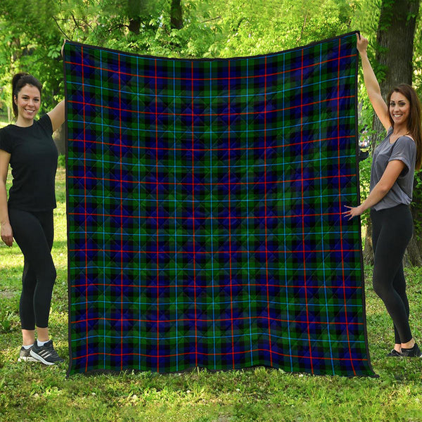 Calder Clan Badge Tartan Premium Quilt
