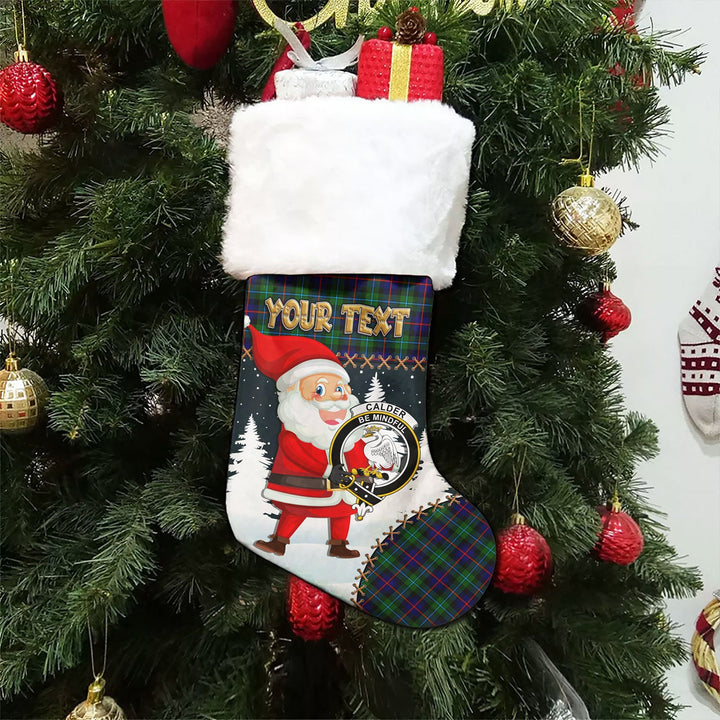 Calder Clan Badge Tartan Christmas Stocking Holiday Blessings Merry Christmas Joy