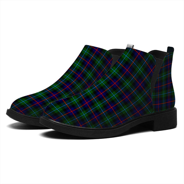 Calder Tartan Flat Ankle Boots