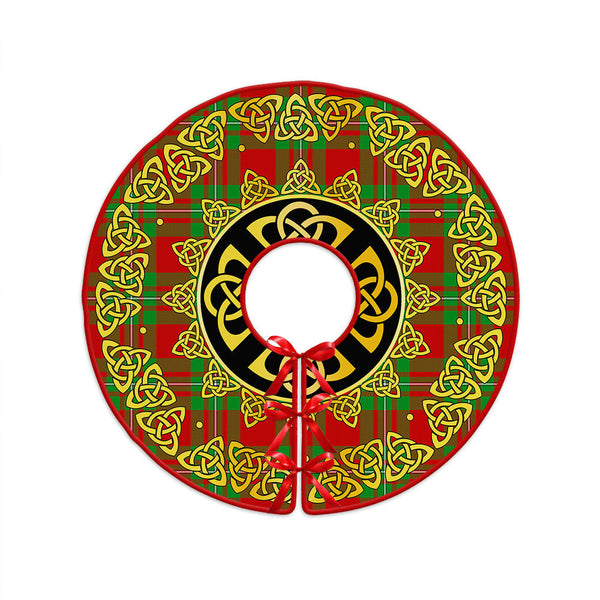 Callander Clan Badge Tartan Christmas Tree Skirt Golden Celtic Heritage