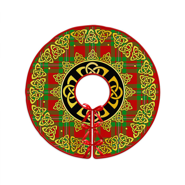 Callander Clan Badge Tartan Christmas Tree Skirt Golden Celtic Heritage