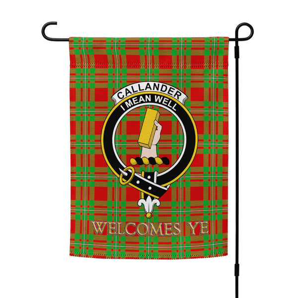 Callander Clan Badge Tartan Garden Flag
