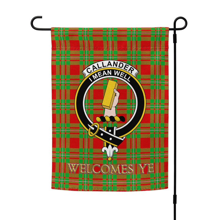 Callander Clan Badge Tartan Garden Flag