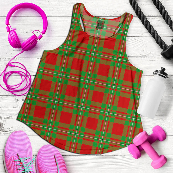 Callander Clan Badge Tartan Women Racerback Tank Top