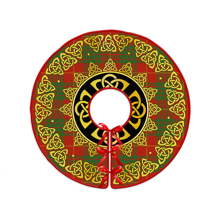 Cameron Ancient Clan Badge Tartan Christmas Tree Skirt Golden Celtic Heritage