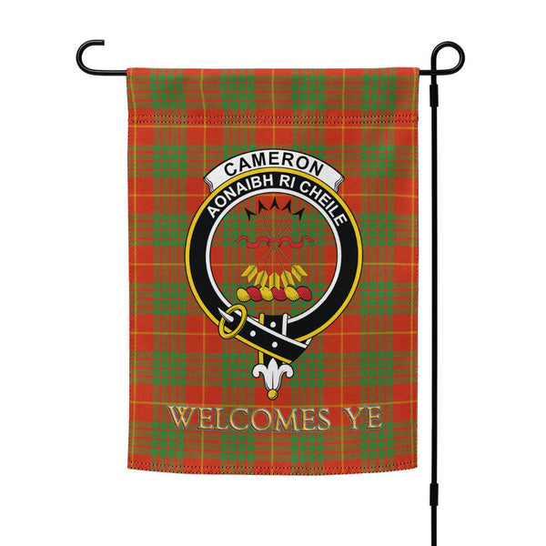 Cameron Ancient Clan Badge Tartan Garden Flag