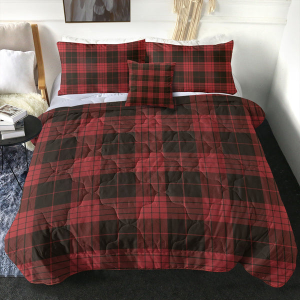 Cameron Black - Red Weathered Tartan Comforter
