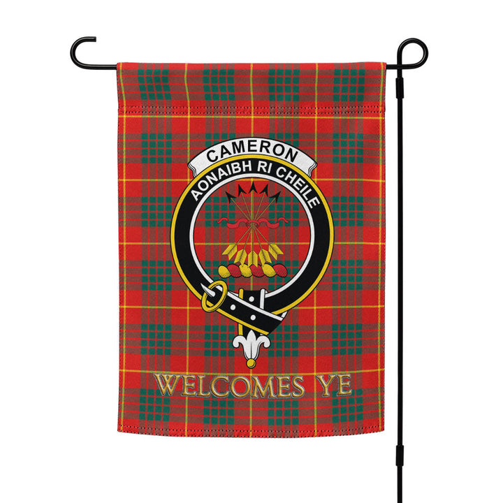 Cameron Modern 2 Clan Badge Tartan Garden Flag