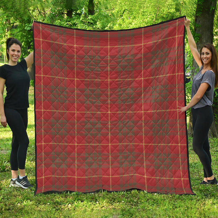 Cameron Weathered 2 Clan Badge Tartan Premium Quilt
