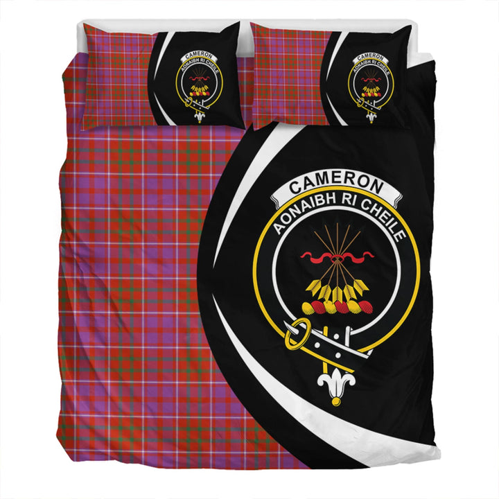 Cameron of Locheil Ancient 2 Clan Badge Tartan Bedding Set Circle Style