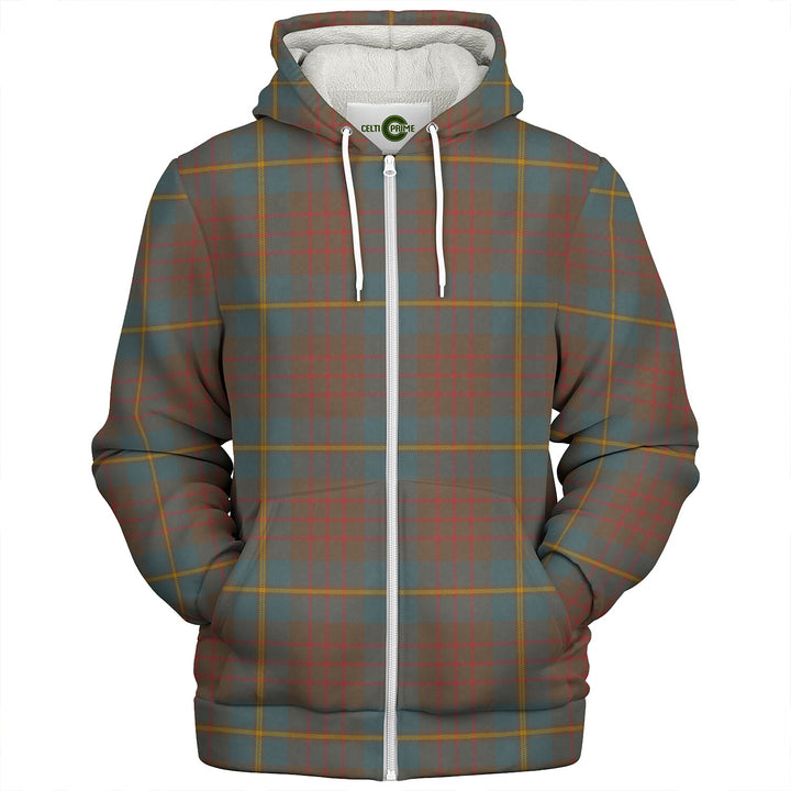 Cameron of Lochiel Hunting Weathered 2 Clan Badge Tartan Sherpa Hoodie