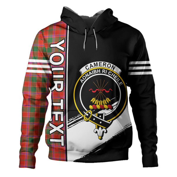Cameron of Lochiel #2 (Munro #2) Ancient Clan Badge Tartan Hoodie Quarter Style Personalized