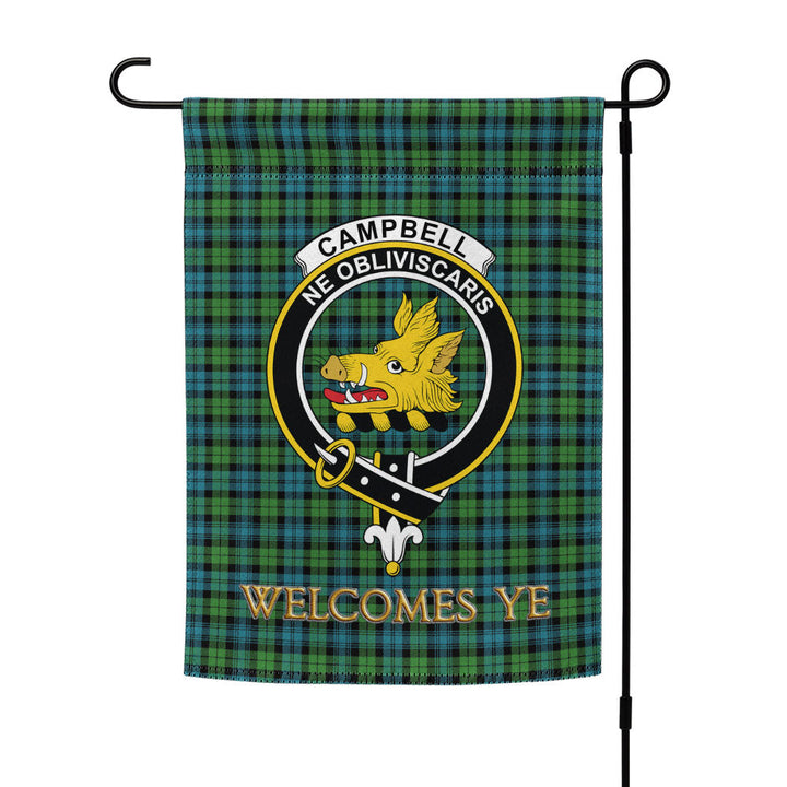 Campbell Ancient 2 Clan Badge Tartan Garden Flag
