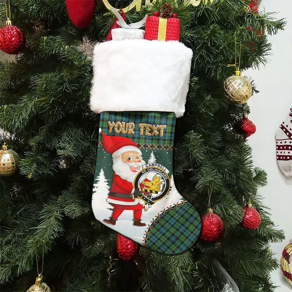 Campbell Ancient 2 Clan Badge Tartan Christmas Stocking Holiday Blessings Merry Christmas Joy