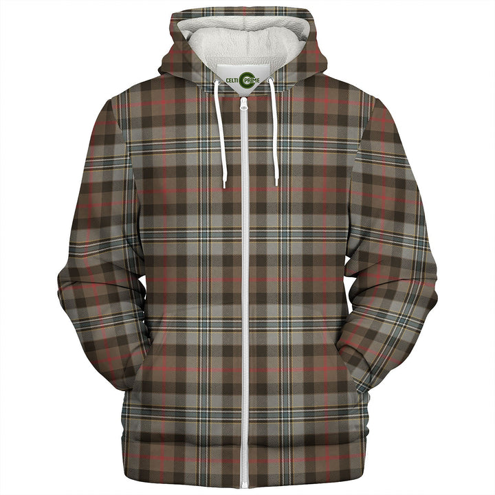 Campbell Hunting Weathered Tartan Sherpa Hoodie