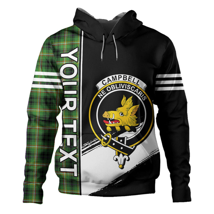 Campbell Marquis of Lorne Ancient 2 Clan Badge Tartan Hoodie Quarter Style Personalized