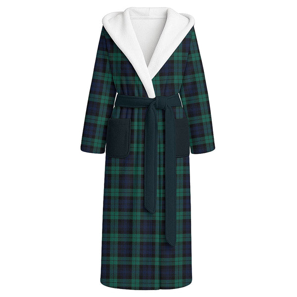 Campbell Modern 2 Clan Badge Tartan Flannel Hooded Bathrobe