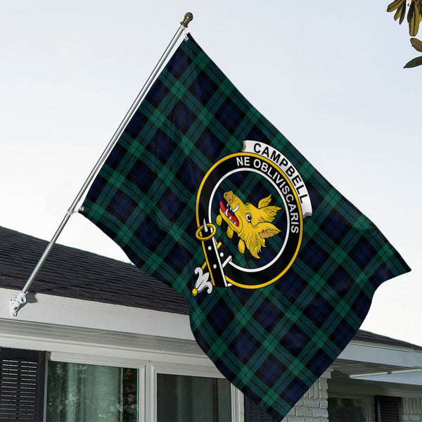 Campbell Modern 2 Clan Badge Tartan House Flag