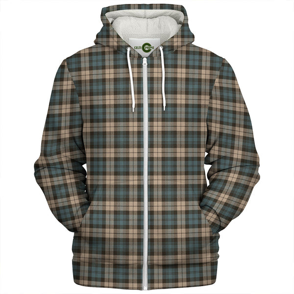Campbell Weathered 2 Clan Badge Tartan Sherpa Hoodie