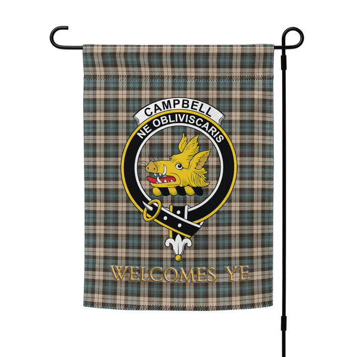 Campbell Weathered 2 Clan Badge Tartan Garden Flag