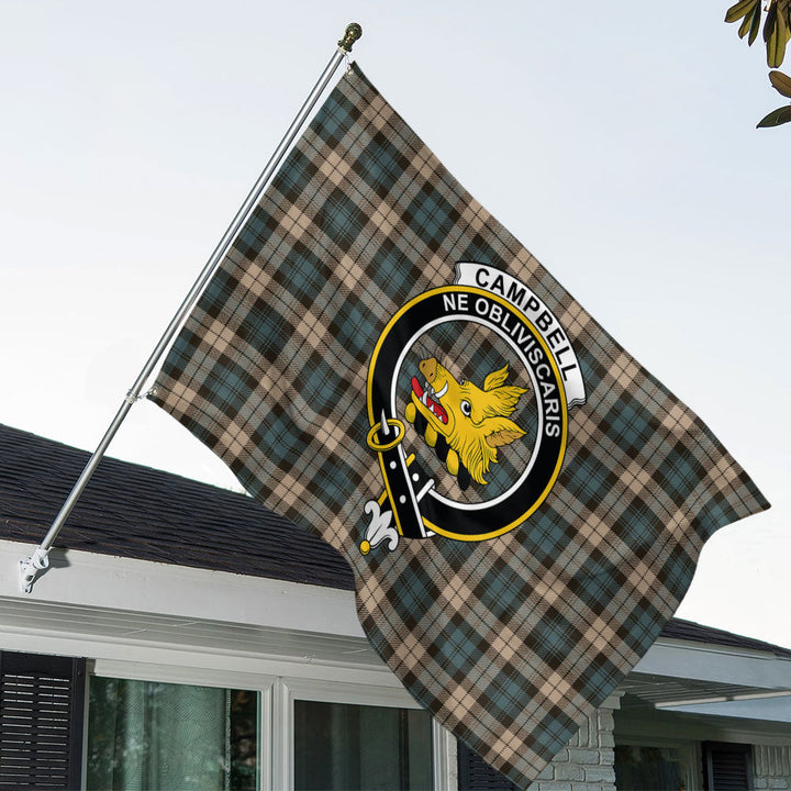 Campbell Weathered 2 Clan Badge Tartan House Flag