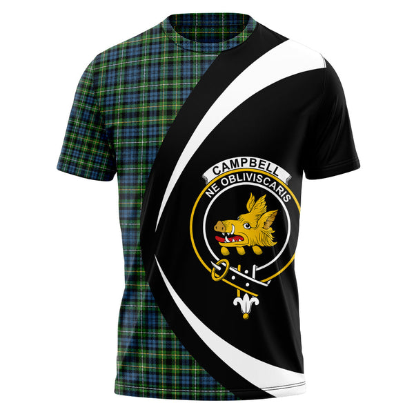 Campbell of Argyll 1815 Ancient 2 Clan Badge Tartan T-Shirt Circle Style Personalized