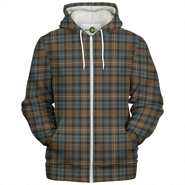 Campbell of Argyll Weathered 2 Clan Badge Tartan Sherpa Hoodie