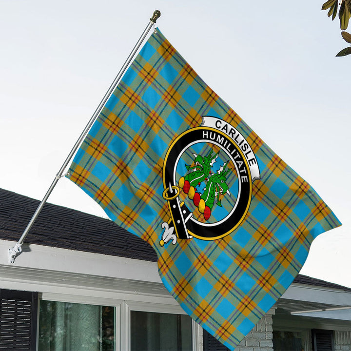 Carlisle (Carlill) Ancient Clan Badge Tartan House Flag