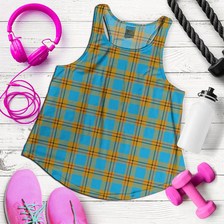 Carlisle (Carlill) Ancient Clan Badge Tartan Women Racerback Tank Top