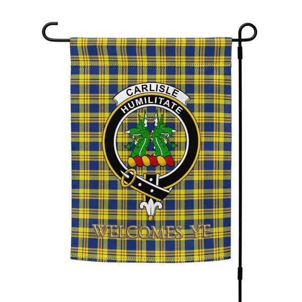 Carlisle (Carlill) Modern Clan Badge Tartan Garden Flag