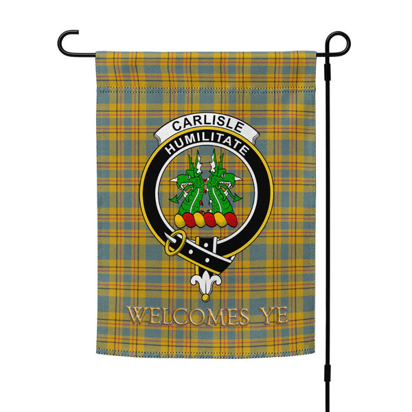 Carlisle (Carlill) Weathered Clan Badge Tartan Garden Flag