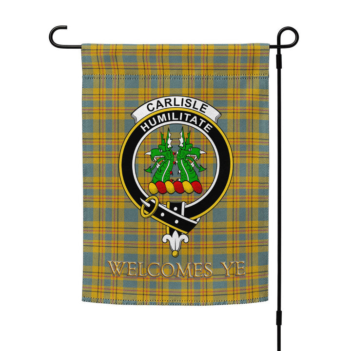 Carlisle (Carlill) Weathered Clan Badge Tartan Garden Flag