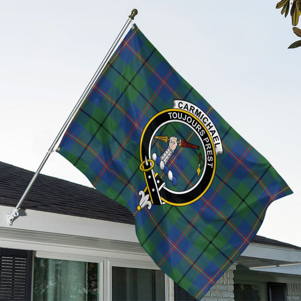 Carmichael Modern Clan Badge Tartan House Flag