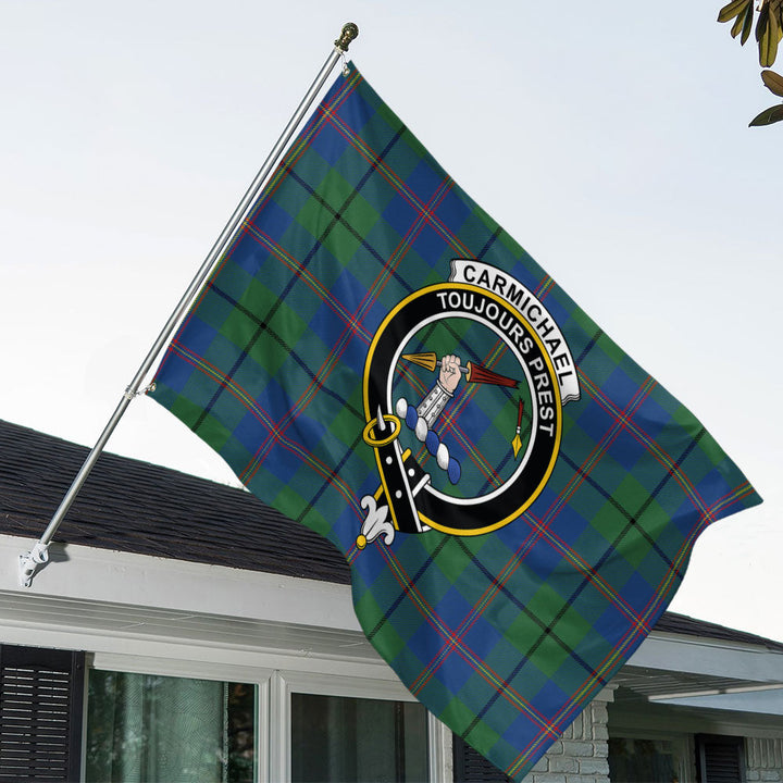 Carmichael Modern Clan Badge Tartan House Flag