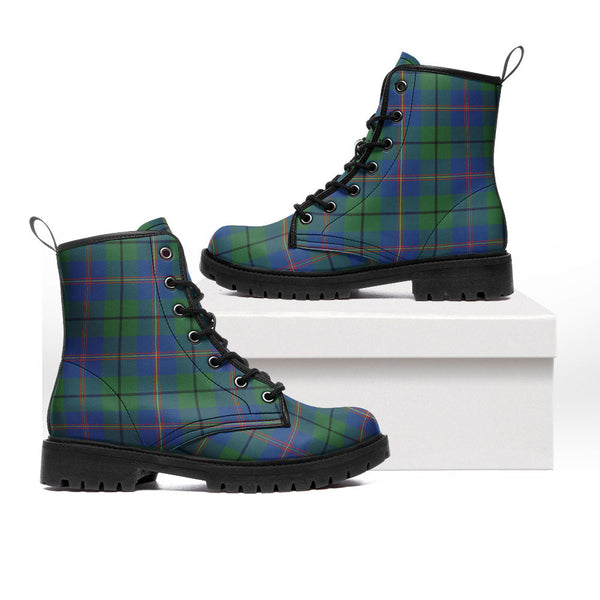 Carmichael Modern Clan Badge Tartan Leather Boots