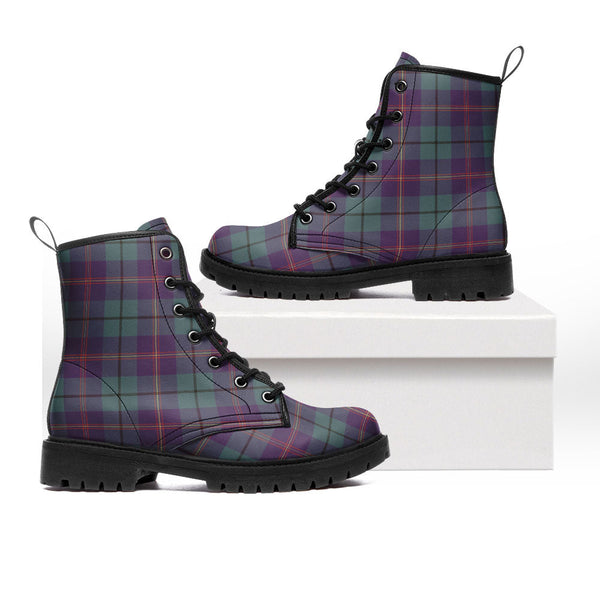 Carmichael Weathered 2 Clan Badge Tartan Leather Boots